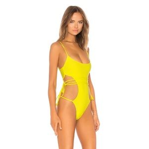 TIED UP ONE PIECE IN YELLOW
